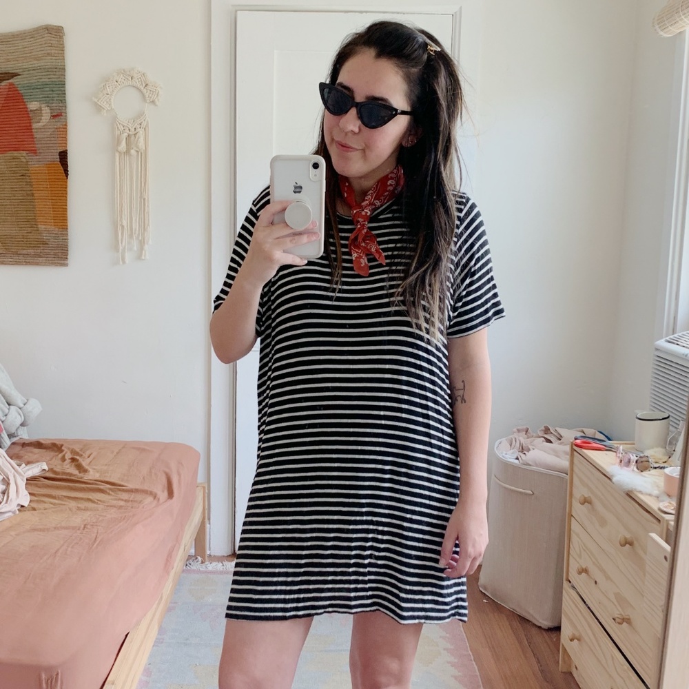 Brandy Melville Stripe Tee Dress